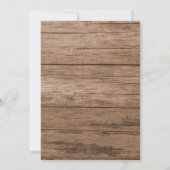 Rustikale Hochzeit der Rose "Country Wood Floral B Einladung (Rückseite)