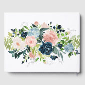 Rustikale Hochzeit der roten Blüte Gold Floral Gästebuch (Rückseite)