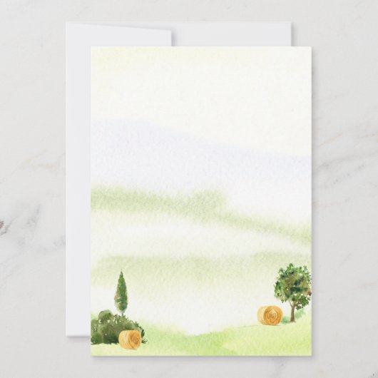 Rustikale Hochzeit der Rotkäppchen Dankeskarte (Rückseite)