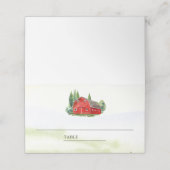 Rustikale Hochzeit der Rotkäppchen Platzkarte (Außenseite Aufgefaltet)