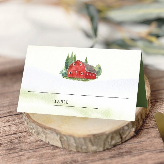 Rustikale Hochzeit der Rotkäppchen Platzkarte