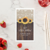 Rustikale Hochzeit der Sonnenblume aus Holz Serviette (Beispiel)