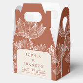 Rustikale Hochzeit der Terracotta Geschenkschachtel (Geöffnet)