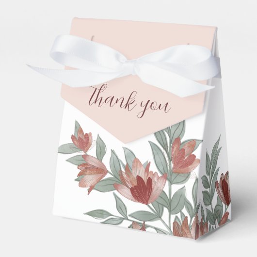 Rustikale Hochzeit der Terracotta Geschenkschachtel (Vorderseite)