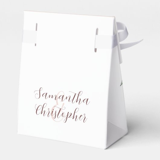 Rustikale Hochzeit der Terracotta Geschenkschachtel (Rückseite)