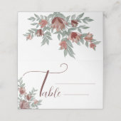 Rustikale Hochzeit der Terracotta Platzkarte (Außenseite Aufgefaltet)