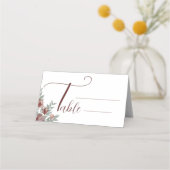 Rustikale Hochzeit der Terracotta Platzkarte (Vorderseite)