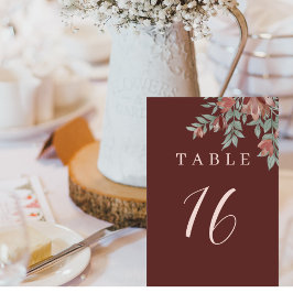 Rustikale Hochzeit der Terracotta Tischnummer