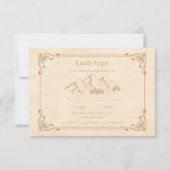Rustikale Hochzeit der Wald-Berge RSVP Karte (Vorderseite)