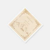 Rustikale Hochzeit der Wald-Berge Serviette (Ecke)