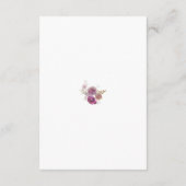 Rustikale Hochzeit der Wasserfarbe Begleitkarte (Rückseite)