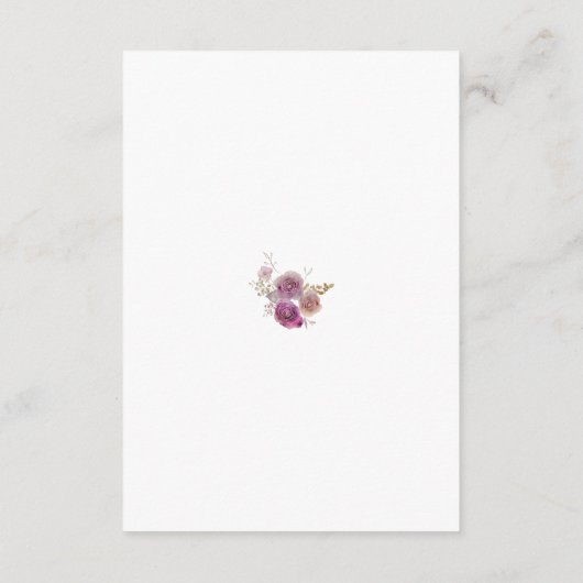 Rustikale Hochzeit der Wasserfarbe Begleitkarte (Rückseite)