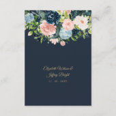 Rustikale Hochzeit der Wasserfarben mit dem blütig Begleitkarte (Rückseite)