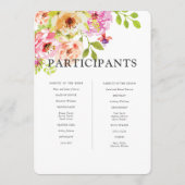 Rustikale Hochzeit der Wasserfarben Programm (Rückseite)