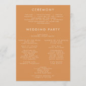 Rustikale Hochzeit der Wildblume Programm (Rückseite)