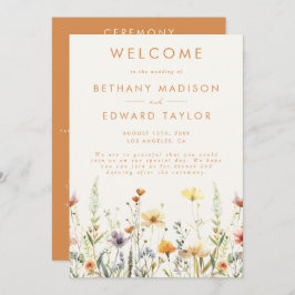 Rustikale Hochzeit der Wildblume Programm