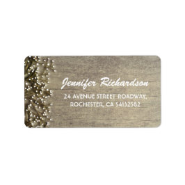 Rustikale Hochzeit des Babys Adressaufkleber