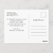 Rustikale Hochzeit des Babys retten das Datum Postkarte (Rückseite)