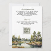 Rustikale Hochzeit des Bergwaldes QR-Codes Einladung (Rückseite)