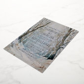 Rustikale Hochzeit des blauen Winterwaldes Folieneinladung (Gedreht)