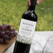 Rustikale Hochzeit des Evergreen Forest Weinetikett