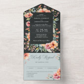 Rustikale Hochzeit des Grünen Blumengartens All In One Einladung (Innen Boden)