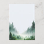 Rustikale Hochzeit des grünen Waldes Begleitkarte (Rückseite)