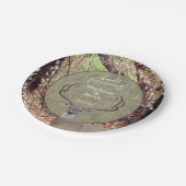 Rustikale Hochzeit des Hirschjägers Pappteller (Schrägansicht)