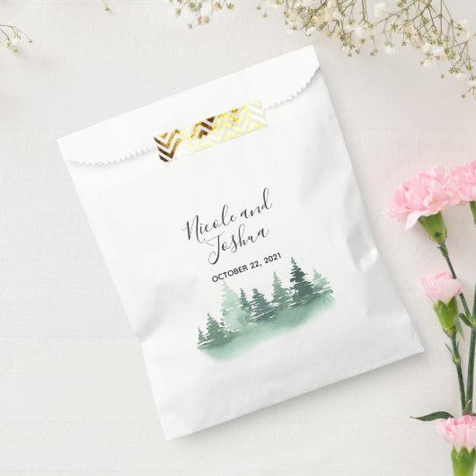 Rustikale Hochzeit des Kiefernwaldes Geschenktütchen (Versiegelt)