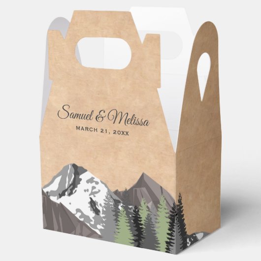 Rustikale Hochzeit des Kraft Mountain Forest Geschenkschachtel (Geöffnet)