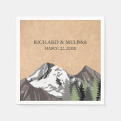 Rustikale Hochzeit des Kraft Mountain Forest Serviette (Vorderseite)