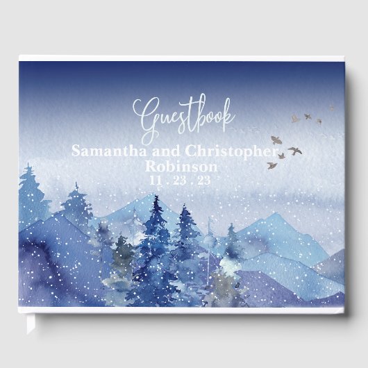 Rustikale Hochzeit des Pinienwaldes Gästebuch (Vorderseite)