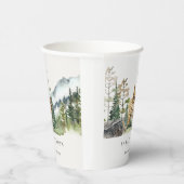 Rustikale Hochzeit des Pinienwaldes Pappbecher (Rechts)