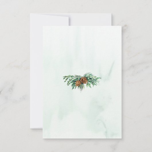 Rustikale Hochzeit des Pinienwaldes RSVP Karte (Rückseite)