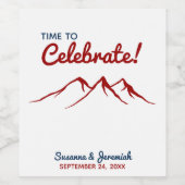 Rustikale Hochzeit des Roten Landes Weinetikett (Einzelnes Label)