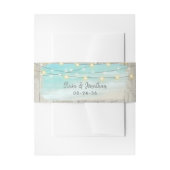 Rustikale Hochzeit des Strandwaldes Einladungsbanderole (Vorderseite Beispiel)