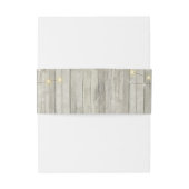 Rustikale Hochzeit des Strandwaldes Einladungsbanderole (Rückseitenbeispiel)