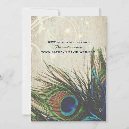 Rustikale Hochzeit des Vintagen Holzschiffes Einladung (Rückseite)