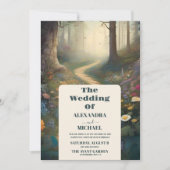 Rustikale Hochzeit des Waldes Einladung (Vorderseite)