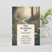 Rustikale Hochzeit des Waldes Einladung (Stehend Vorderseite)