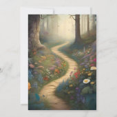 Rustikale Hochzeit des Waldes Einladung (Rückseite)