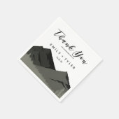 Rustikale Hochzeit des Waldes in den Bergen Serviette (Ecke)