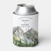 Rustikale Hochzeit des Waldwaldes Pinienwald Dosenkühler (Kanne Vorderseite)