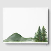 Rustikale Hochzeit des Waldwaldes Pinienwald Gästebuch (Rückseite)