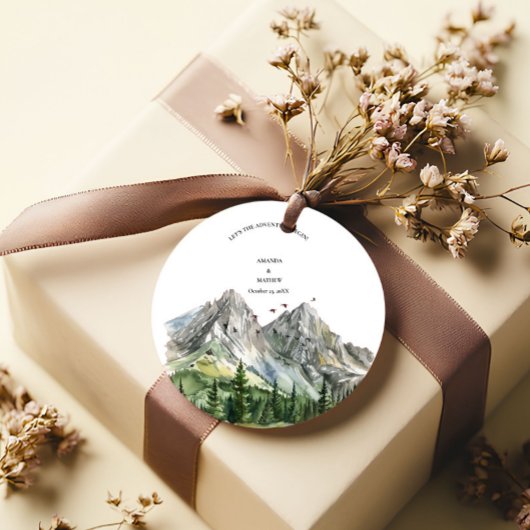 Rustikale Hochzeit des Waldwaldes Pinienwald Geschenkanhänger