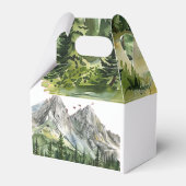 Rustikale Hochzeit des Waldwaldes Pinienwald Geschenkschachtel (Rückseite)