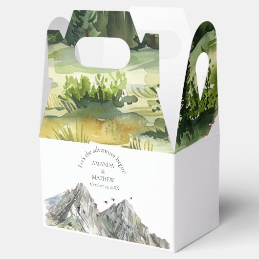 Rustikale Hochzeit des Waldwaldes Pinienwald Geschenkschachtel (Geöffnet)