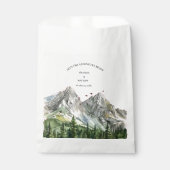 Rustikale Hochzeit des Waldwaldes Pinienwald Geschenktütchen (Vorderseite)