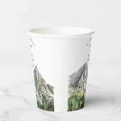 Rustikale Hochzeit des Waldwaldes Pinienwald Pappbecher (Rechts)