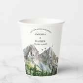 Rustikale Hochzeit des Waldwaldes Pinienwald Pappbecher (Vorderseite)